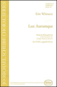 Lux Aurumque SATB choral sheet music cover Thumbnail